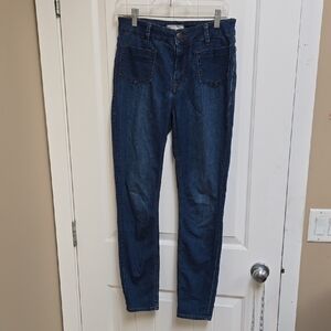 FREE PEOPLE Stylish Dark Blue Women's Skinny Jeans